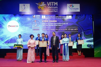 Grand Viet Tour nhận giải thưởng "Doanh nghiệp kinh doanh lữ hành quốc tế tiêu biểu đón khách Đông Nam Á năm 2024"!