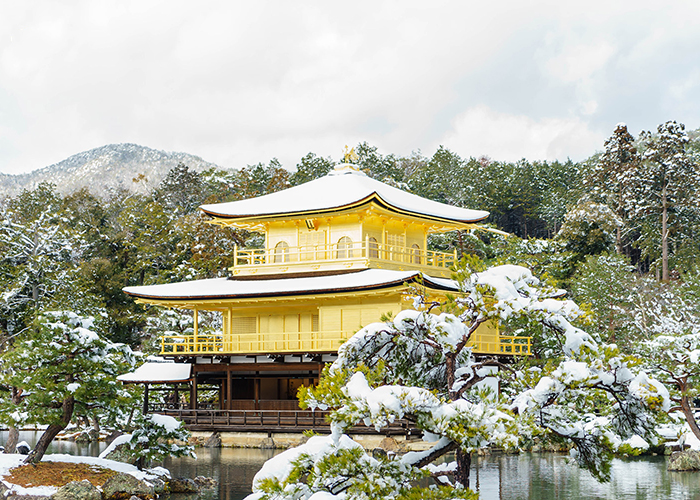 chua-vang-nhat-ban-mua-dong-1 Chùa Gác Vàng Kinkaku-ji