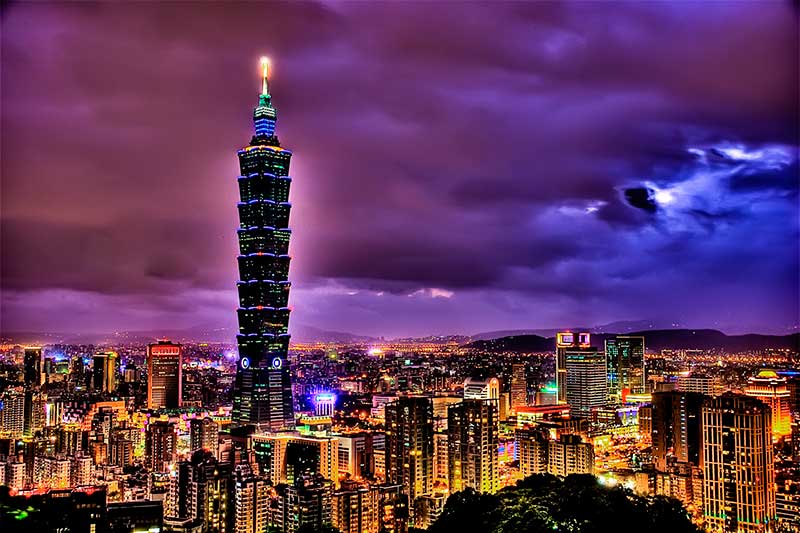 thap-taipei-101-1 Tháp Taipei 101 khi về đêm