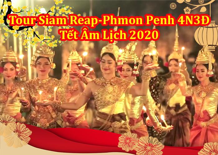 Tour Du Lịch Campuchia 4 Ngày 3 Đêm: Siêm Riệp - Phnompenh Tết