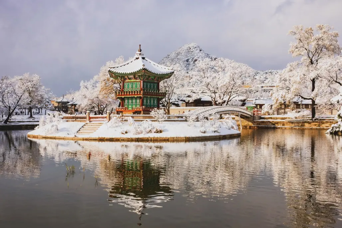 Cung điện Gyeongbokgung mùa đông