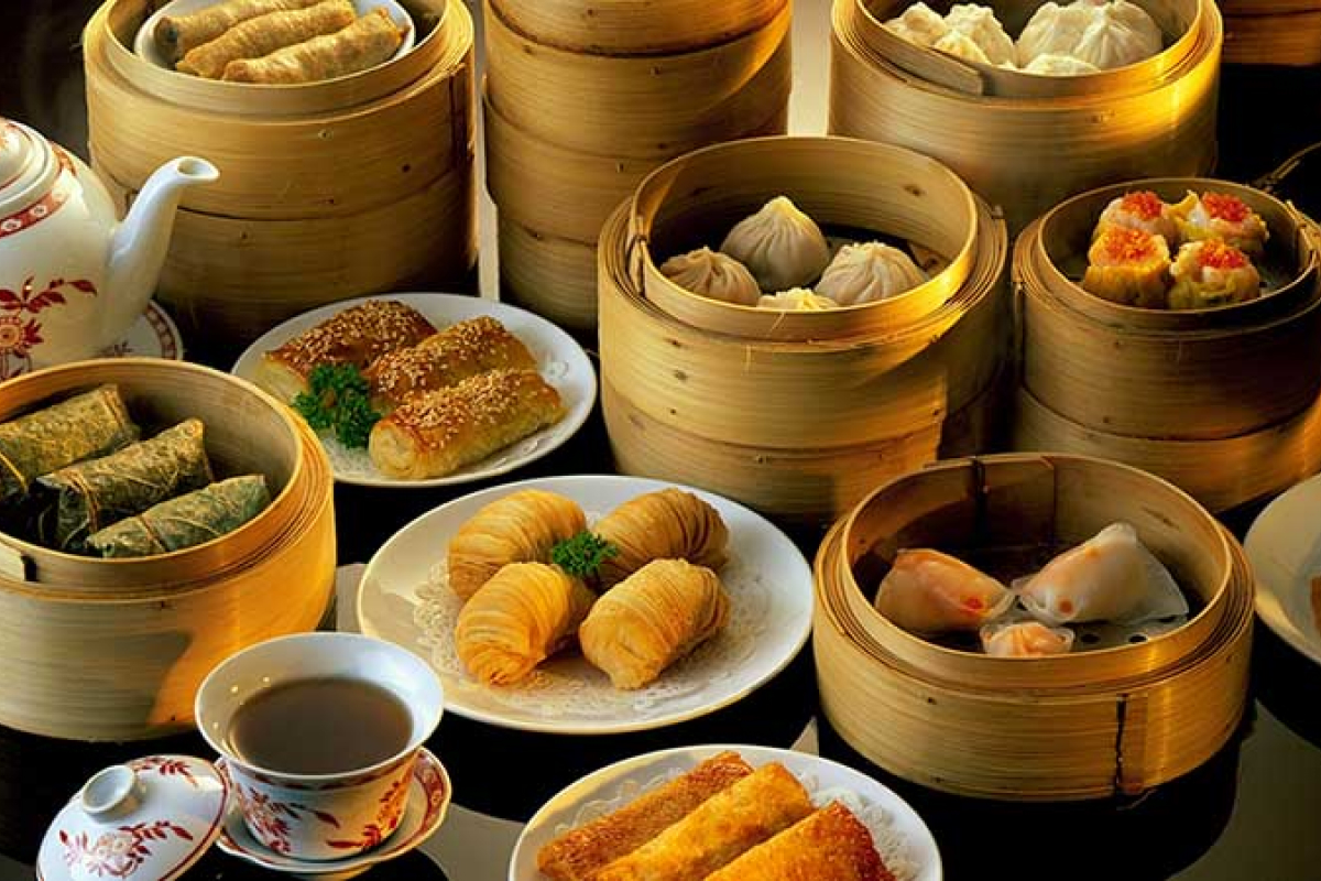 Dim Sum ăn kèm trà nóng, mang đến sự cân bằng vị giác