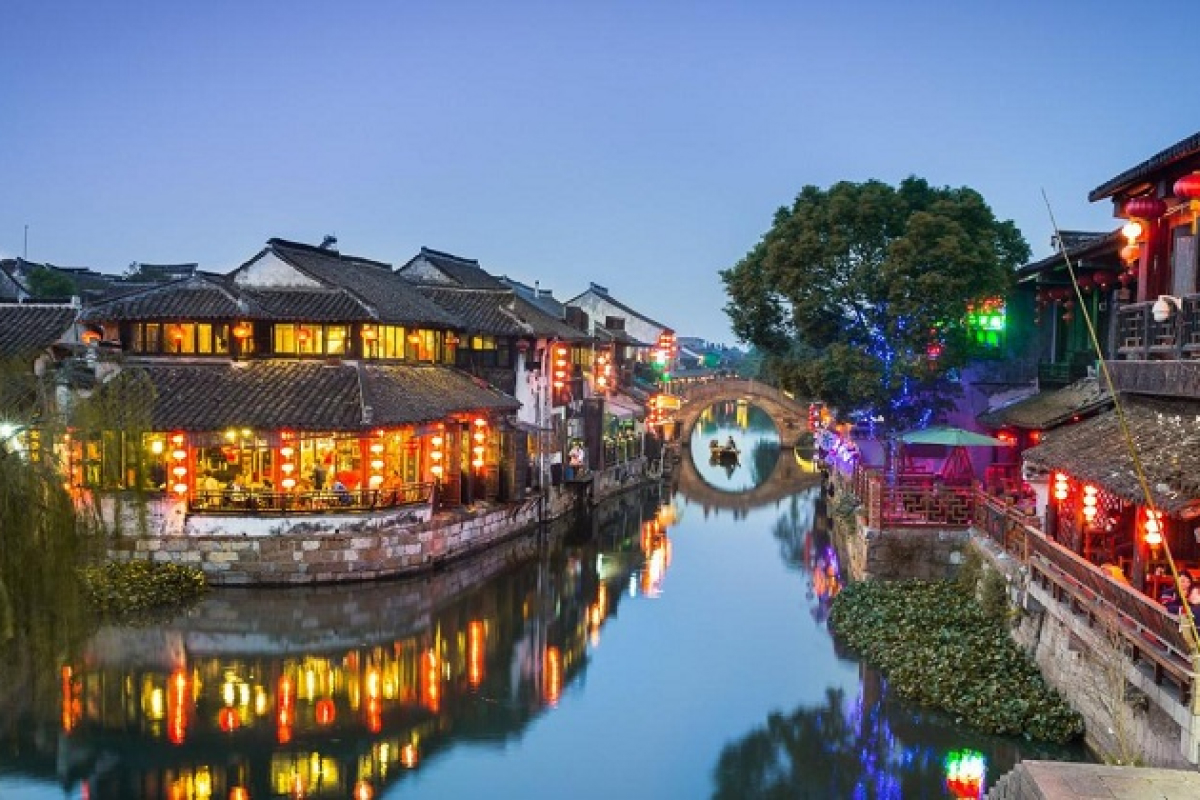 Lệ Gian Cổ Trấn khu phố không xe máy