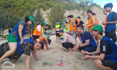 Ảnh chơi Teambuilding của đoàn du lịch Grand Viet Tour