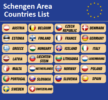 Danh sách các quốc gia Schengen