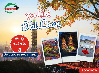 Banner du lịch Đài Loan - khuyến mãi