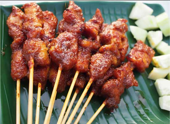 Batu Maung Satay là món thịt xiên nướng